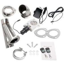 2.5inch 63mm Remote Electric Exhaust Downpipe Y-Pipe Valve Kit Remote