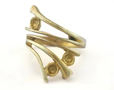 Adjustable Ring Bezel - Raw brass (17.5mm 7US inner size - Adjustable ) OZ2723