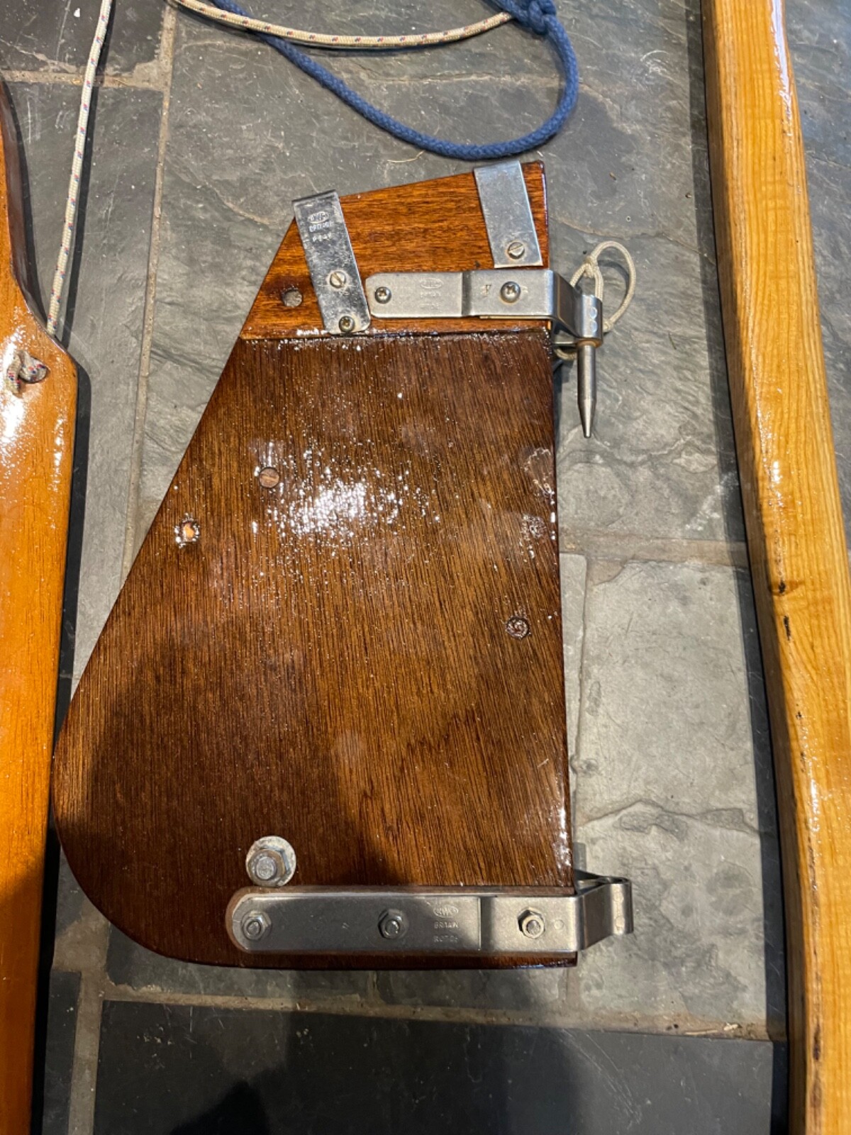 Nice Enterprise Sailing Dinghy Rudder assembly Wayfarer Old Boat