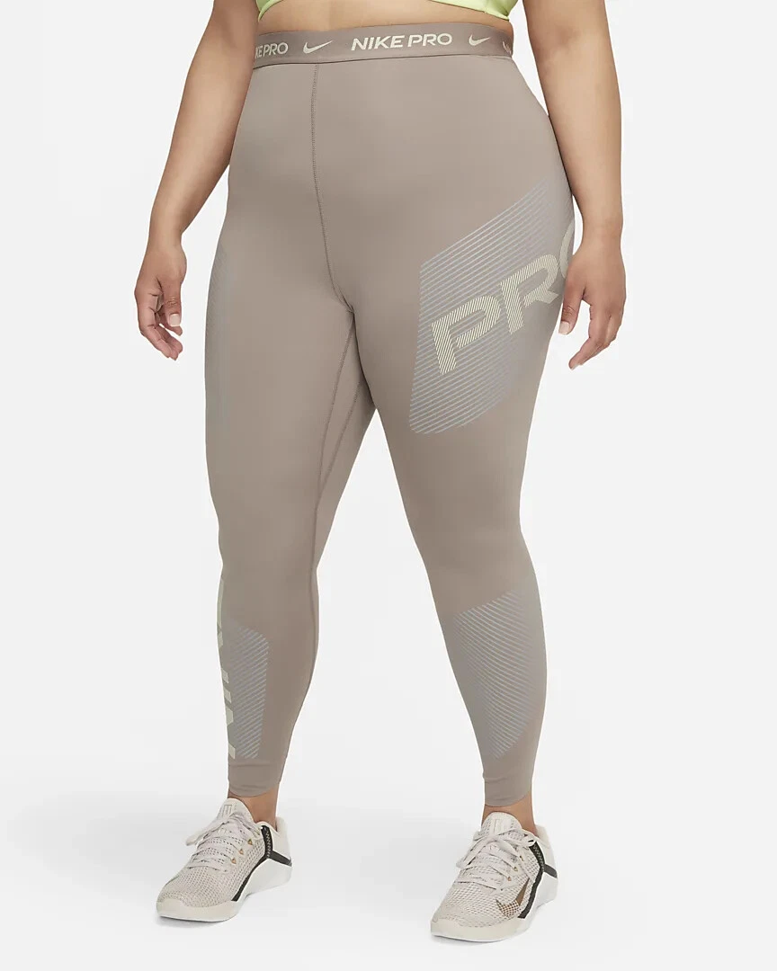 Women's Nike Pro Dri-FIT High-Waisted 7/8 Graphic Leggings 1X