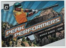 2019 Donruss Optic Baseball Peak Performers #10 Khris Davis Athletics 