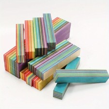 2x Color Pen Blank Wood Knife Handles Material Slabs Scales Handle DIY Tool Home