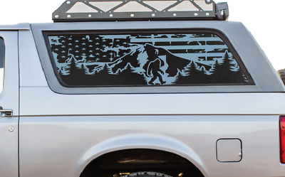 Blue Line Distressed USA Flag Decal fits Ram 1500 2010-2018 Window Hemi DC3-B