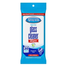 Sprayway SW199R Ammonia-Free Glass Cleaner Wipes Fresh Scent 20 Count