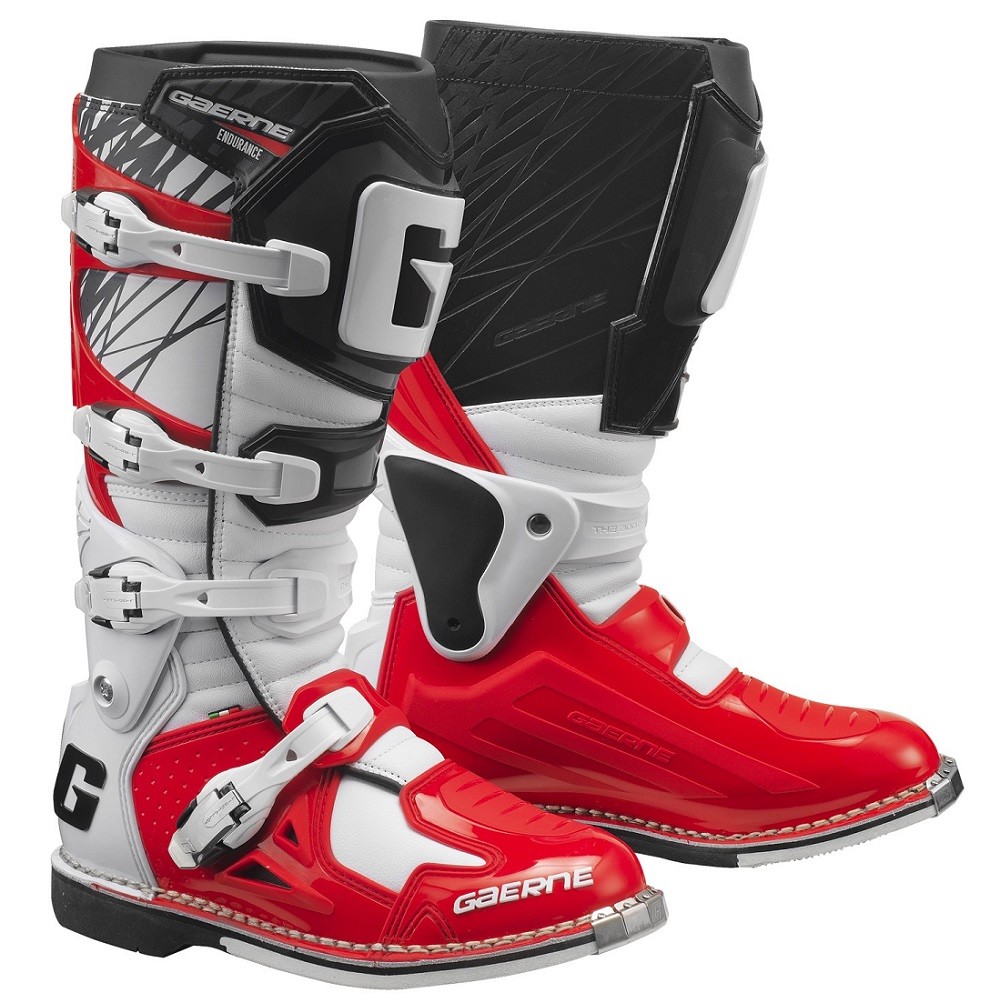 STIVALI BOOTS SNODO MOTO CROSS ENDURO GAERNE FASTBACK ENDURANCE WHITE RED TG 41