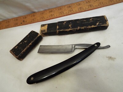 Nice Isaac Diller's Sons Lancaster PA Straight Razor Box Handle 3/4 (6/8) Bear