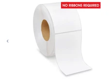 2 Rolls Uline S-6265 Industrial Direct Thermal Labels, 4 x 6 1/2 ", 3" Core