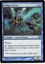 Indigo Faerie PLAYSET Magic MtG x4 Eventide SP