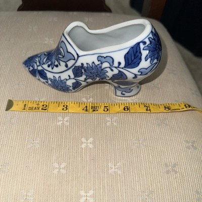 Formalities By Baum Bros Porcelain Shoe Boot - Blue And White
