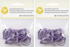 Wilton 12-Count Rubber Decorating/Icing Bag Ties (2-Pack)