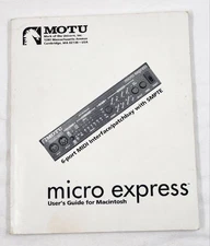 MOTU Micro Express 6-Port MIDI Interface / Patchbay User's Guide / Manual