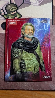 2025 Topps Chrome Marvel Studios Ego S-71 Snap Red /5 Kurt Russell