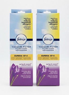 Febreze Eureka EF-6 Upright Vacuum Filter Spring Renewal Scent Lot Of 2