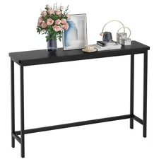 Console Table, Entryway Table, Narrow Sofa Table, 39" Bamboo Hallway Table fo...