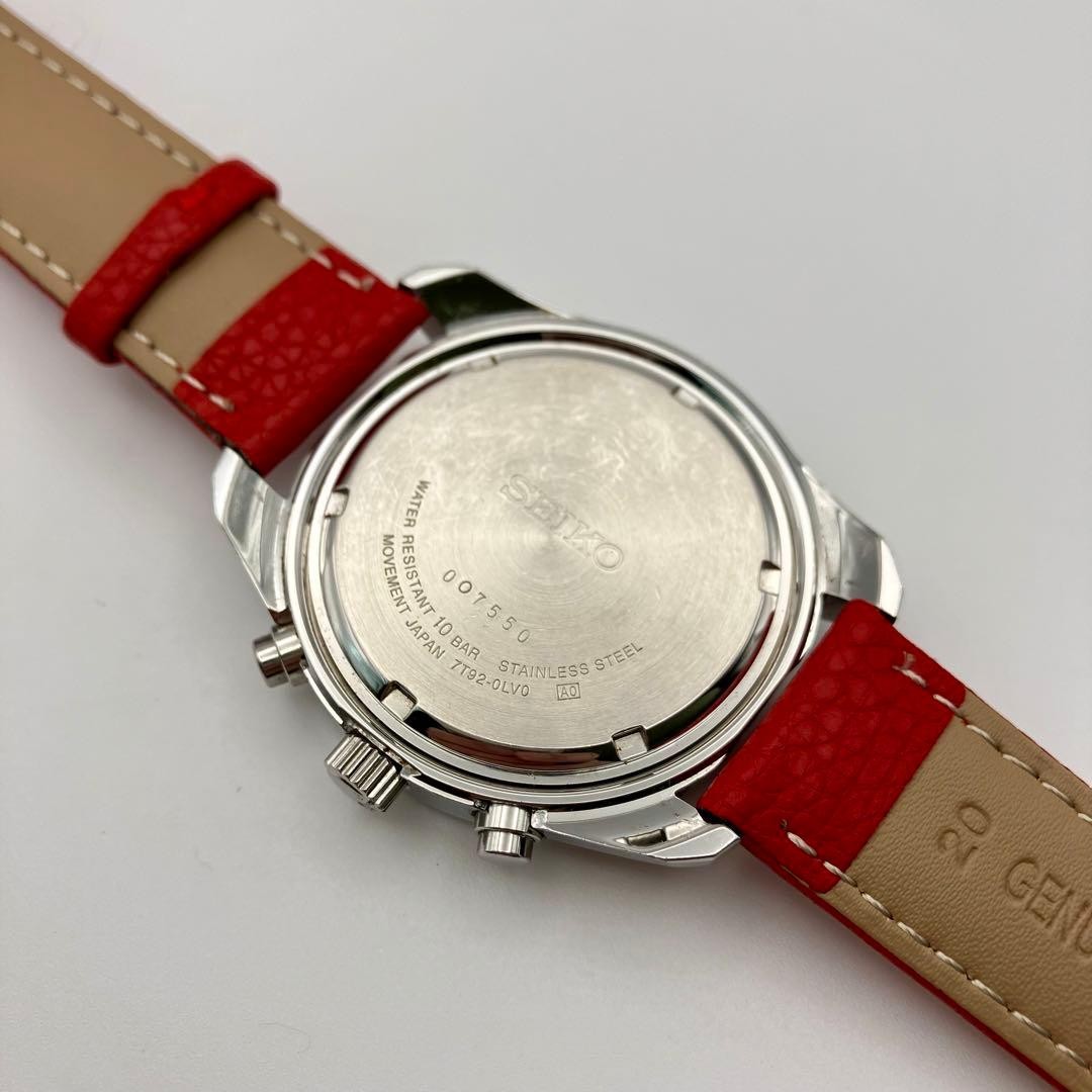 SEIKO 7T92 0LV0 Chronograph Watch From Japan - Gem