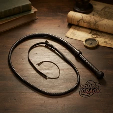 Cowhide Leather 6ft Bullwhip Whip Handmade Equestrian Professional Cracking whip