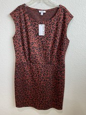 Nine West Animal Print Dress Size Small