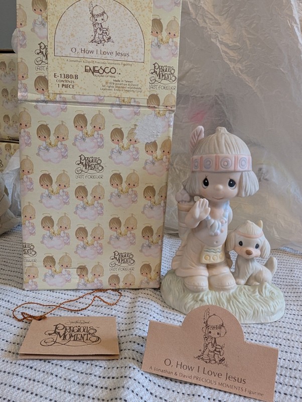 1977 Precious Moments "O, How I Love Jesus"  E-1380/B boxed