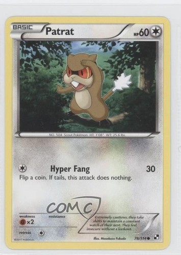 Patrat Pokemon Black & White Base Set #78 0s5