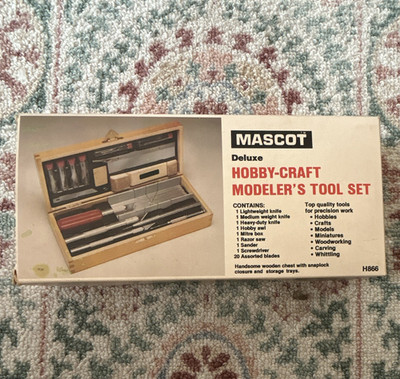 Mascot Deluxe Hobby-Craft Modeler's Tool Set H866 28pc Assorted Blades Case
