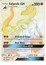 Salazzle GX 151/147 Rainbow Rare Burning Shadows Pokemon Holo Moderately Played on eBay