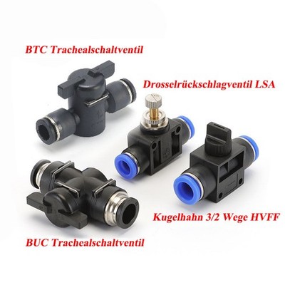 LSA/HVFF/BUC/BTC Durchflussregelventil Pneumatik Regler Drossel Steckluft