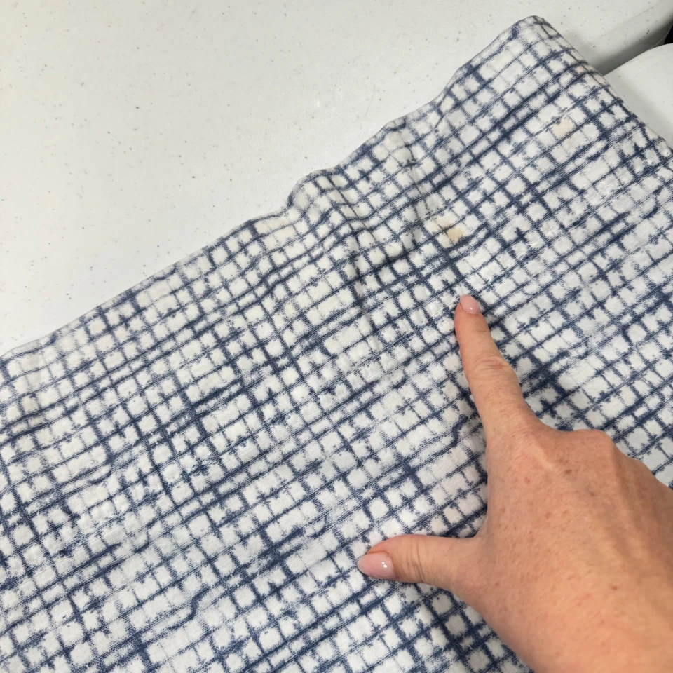 tommy hilfiger flat sheet full blue plaid 100% cotton - Image 4 of 4