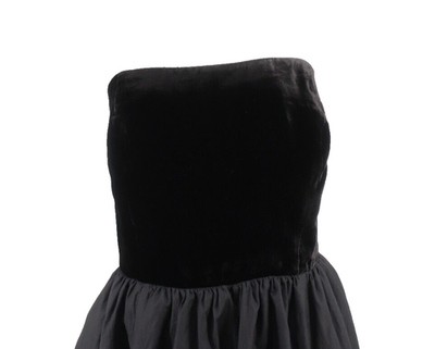 Reformation Dress Women Size 18 St Louis Black Velvet Strapless Party  Formal New | eBay
