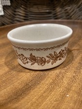 dudson pottery ramekin Brown Floral Vitrified (sh)