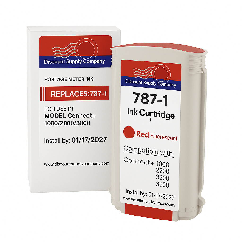 Pitney Bowes 787-1 Premium Quality Compatible Red Postage Ink Max Volume