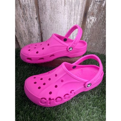 CROCS Vibrant Hot Pink Baya Clogs Unisex Women's 11 Men's 9