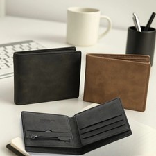 Multi-card Slot Men Wallet Fashion Folding Large-capacity Coin Purse PU Leather