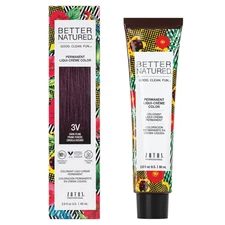 Permanent 3V Dark Plum Hair Color Dye - Naturally-Deri