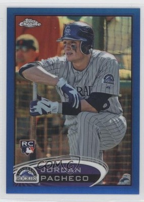 2012 Topps Chrome Blue Refractor 181/199 Jordan Pacheco #161 Rookie RC c7w