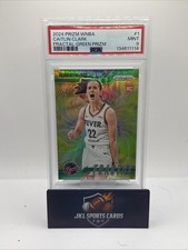 2024 Prizm WNBA #1 Caitlin Clark  Fractal Green Prizm PSA 9 MINT