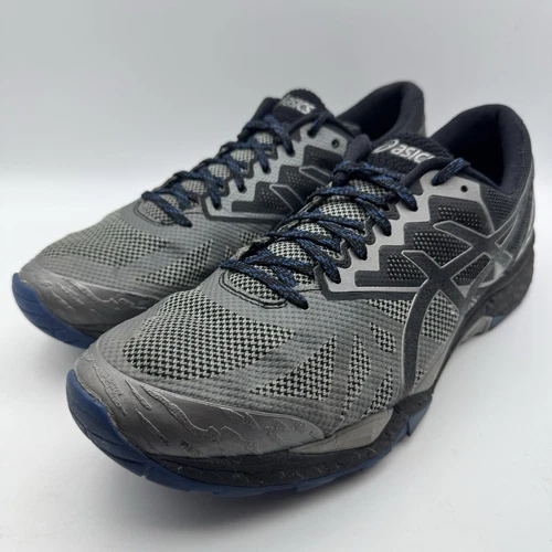 Asics Scarpe da Ginnastica Uomo Running Gel Fujitrabuco 6 Insignia Blu Nero