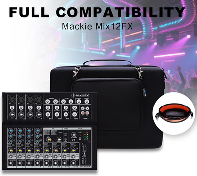 Hard Case Compatible with Mackie Mix12Fx, Behringer Xenyx 1202SFX