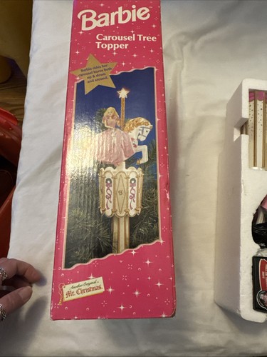 Barbie Carousel Christmas Tree Topper 1997 Mr. Christmas VTG Open Box Tested - Picture 16 of 22