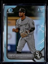 2022 Bowman Draft #BDC-183 Jordan Sprinkle Chrome Sky Blue Refractor