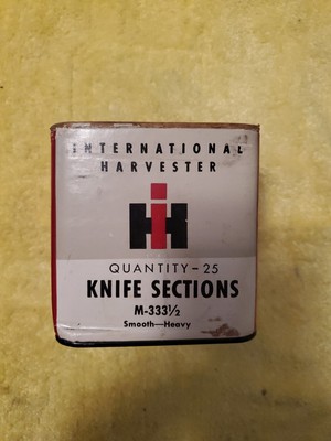 Vintage International Harvester Knife Sections Box M-333 1/2 Smooth Heavy EMPTY 