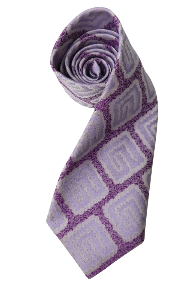 Corbata Dorada Diolen Setura Para Hombre Talla Única Púrpura Puntiaguda Estampada Formal Atada Foto 2 de 4