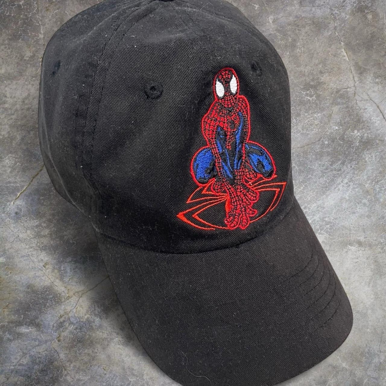 Vintage 2001 Marvel Comics Spider-Man Embroidered Black Baseball Cap