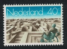 Man in Wheelchair and Maze of Steps Netherlands 1977 MNH SG#1279