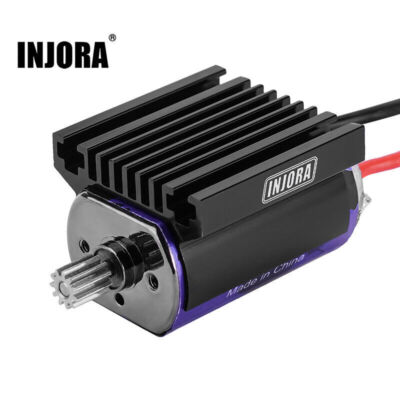 INJORA 180 PRO Brushed 48T Motor Stainless Steel Pinion Heat Sink for 1/18 TRX4M