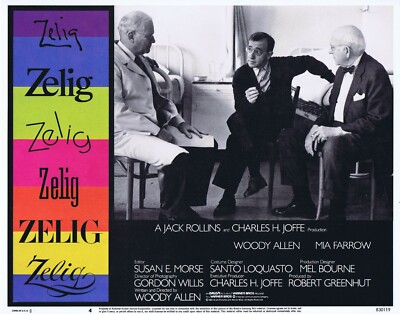 ZELIG Original Lobby Card 4 Mia Farrow Woody Allen Patrick Horgan Deborah Rush