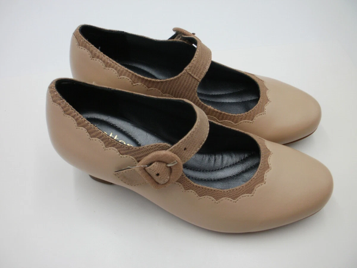 PAIR OF LADIES CREAM LEATHER HOTTER SHOES SIZE 4.5 EXF BRIDGETTE