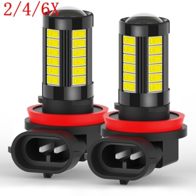 2/4/6X H8 H11 H16 LED Fog Driving Light Bulbs High Power Lamp 6000K Super White