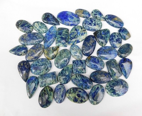 Natural Blue Plume Root Agate Cabochon Wholesale lot Amazing quality 71527 - Picture 11 of 11