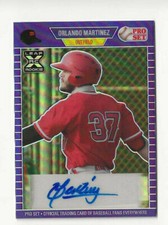  2021 ORLANDO MARTINEZ LEAF PRO SET METAL PURPLE PRISMATIC REF AUTO RK #17/25
