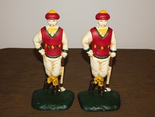 VINTAGE 9 3/4" HIGH CAST IRON OLD TIME GOLFER DOOR STOPS OR BOOK ENDS
